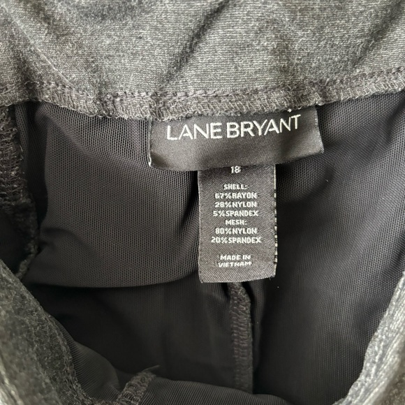 Lane Bryant Charcoal Grey Leggings with Black Elastic Waist Detail - Picture 3 of 6